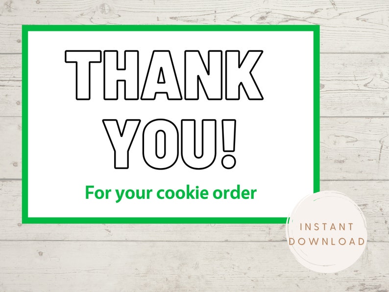 Girl Scouts Thank You Card Printable Etsy