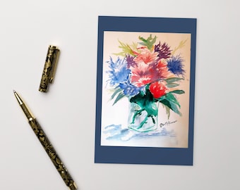 Fleurs aquarelles Carte postale