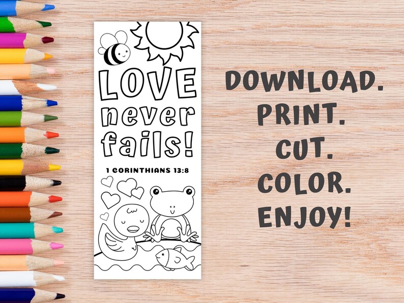 Printable Christian Bookmarks, Color Your Own Bible Verse Bookmark for ...