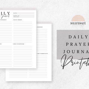 Daily Prayer Journal, Printable Christian Prayer Journal, Prayer ...