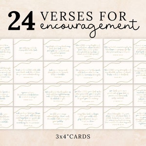 60 Printable Bible Verse Cards, Scripture Memorization Card Bundle ...