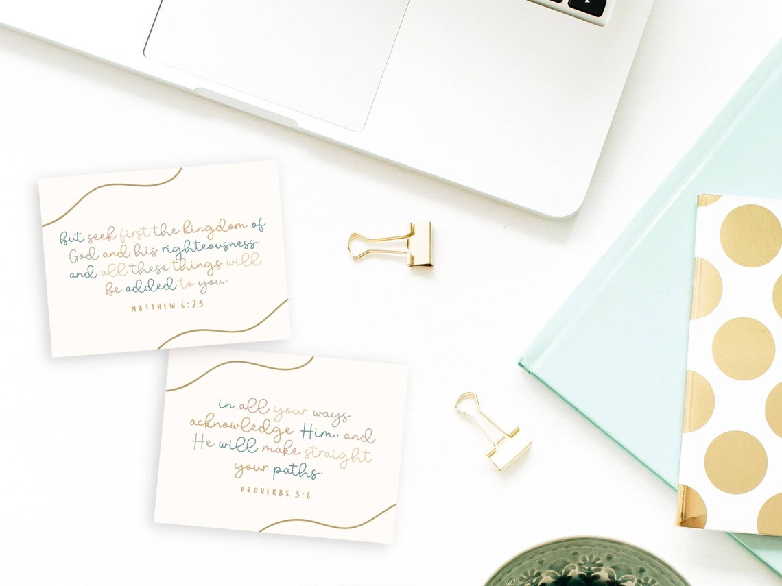 24 Printable Bible Verse Cards, Encouraging Scripture Memorization ...