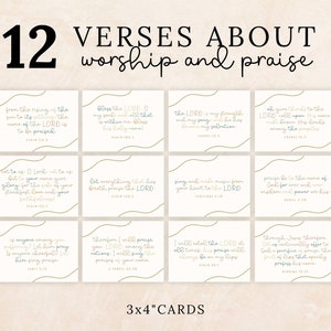 60 Printable Bible Verse Cards, Scripture Memorization Card Bundle ...