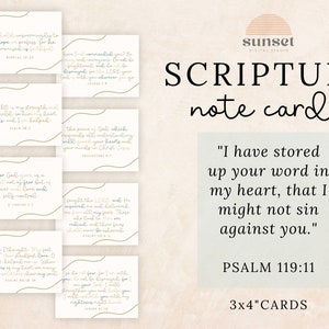 24 Printable Bible Verse Cards, Encouraging Scripture Memorization ...