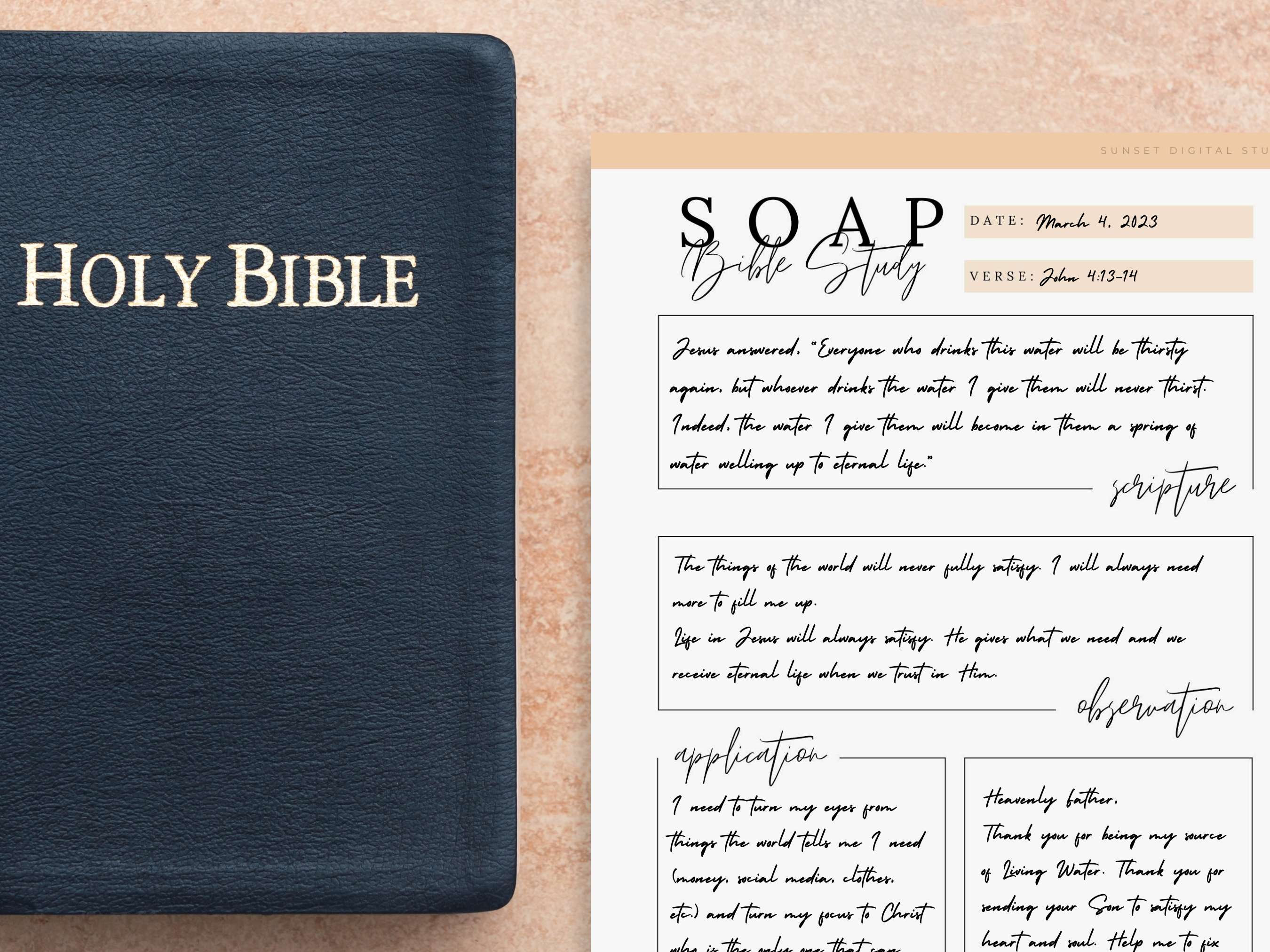 Printable SOAP Bible Study Template Bible Study Guide Etsy Australia