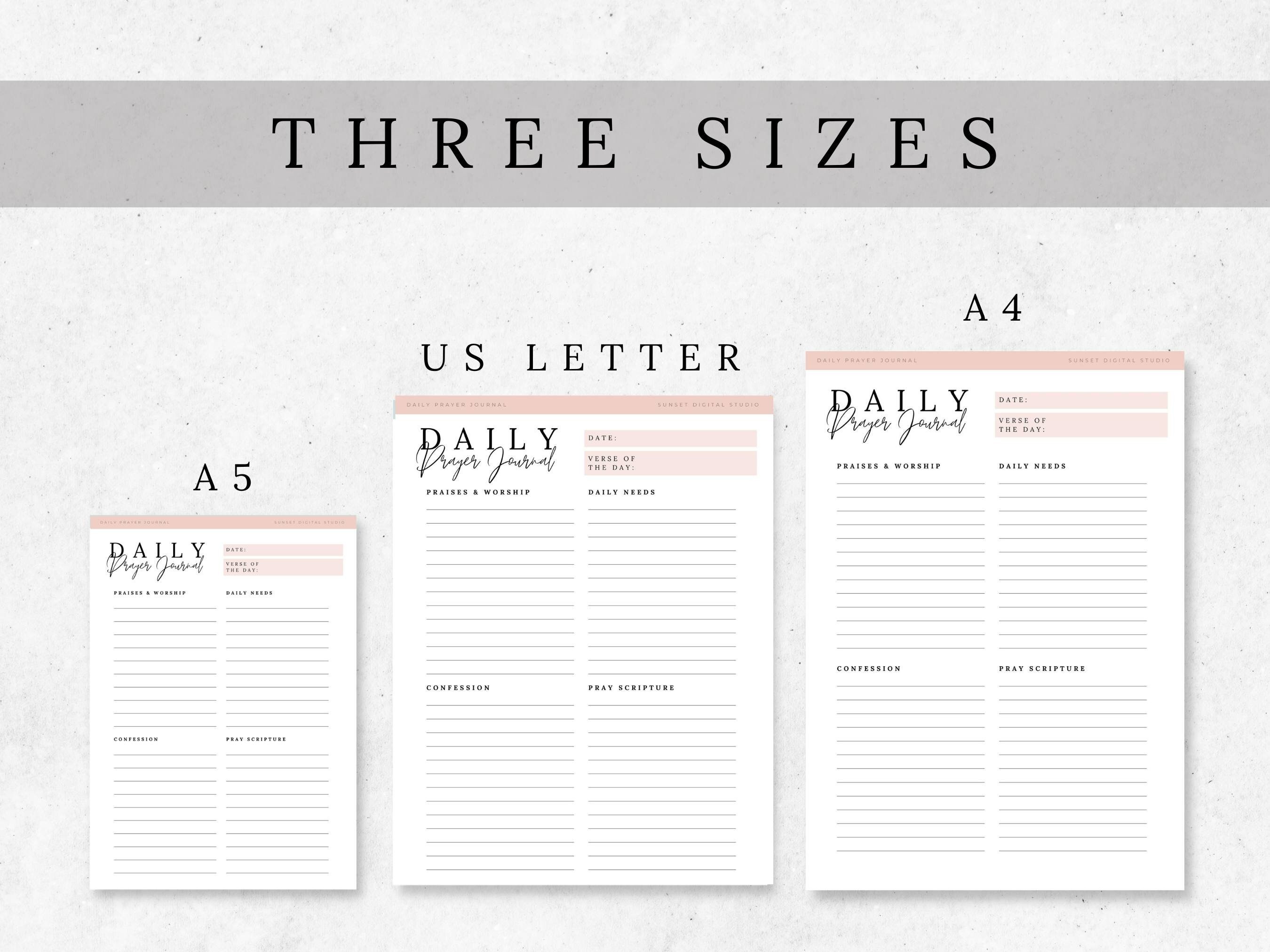 Daily Prayer Journal, Printable Christian Prayer Journal, Prayer ...