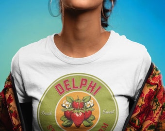 Delphi Aardbeiboerderijen T-shirt | Grafisch T-shirt, leesachtig shirt voor boekenwurmen en boekenliefhebbers