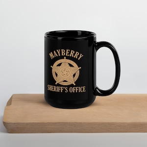 Andy Griffith Show | Mayberry Sheriff&#39;s Office Retro TV Black Mug