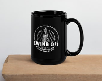 DALLAS | Ewing Oil Classic TV Black Glossy Mug