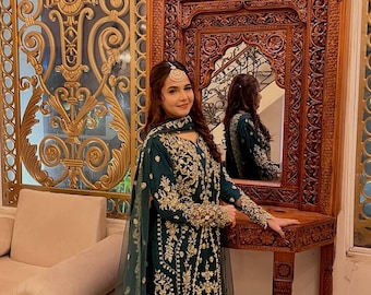 Sharara Anzug für Frauen | Gestickte indische festliche Kleidung | Hochzeits Outfit