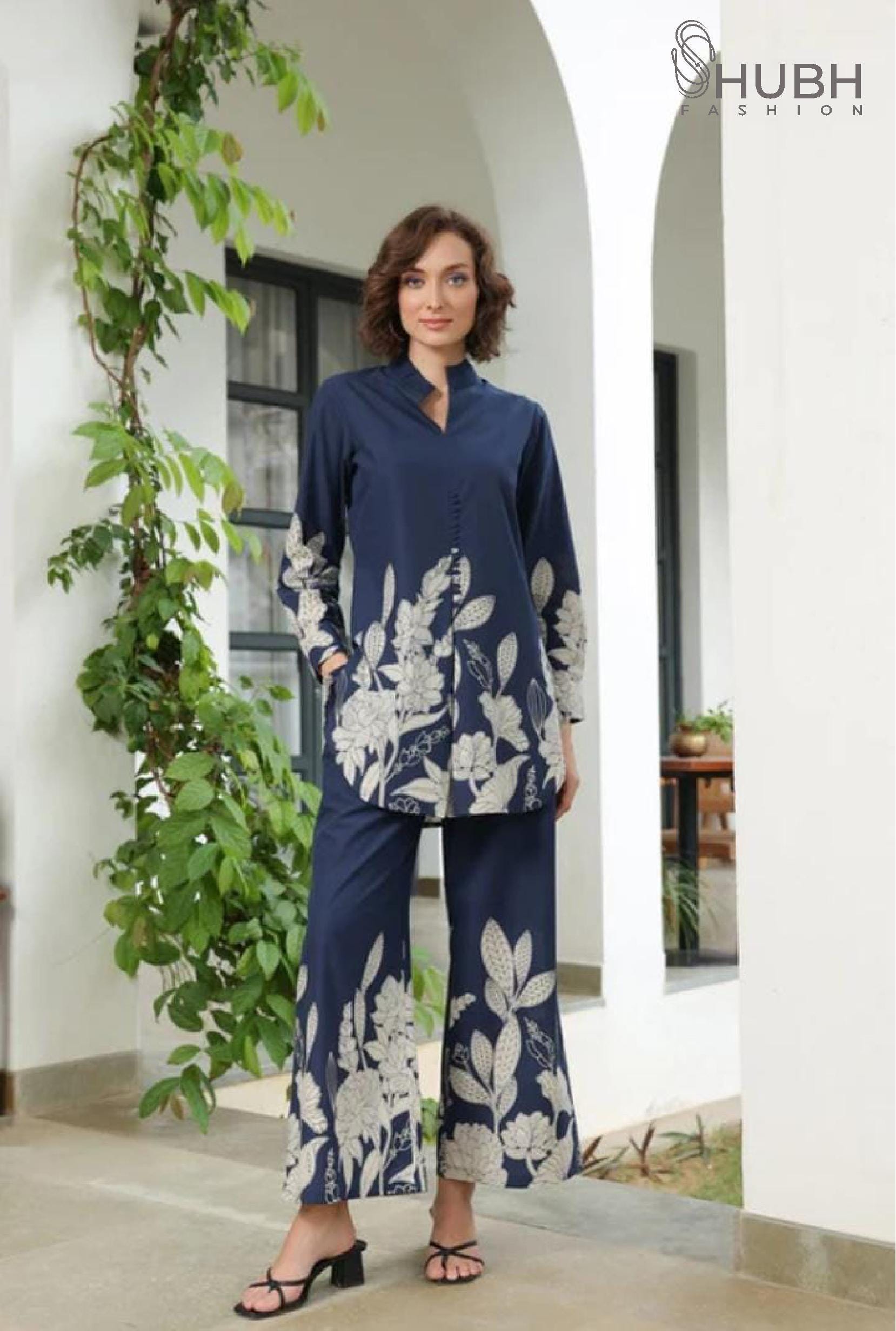 Blue Blossom Cotton Coords Set