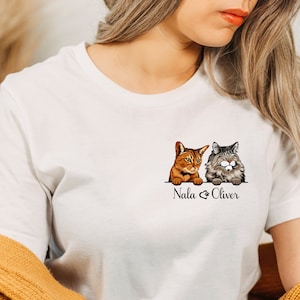 Custom Cat Shirt, Personalized Cat Shirt, Cat Mom Shirt, Cat Dad Shirt, Mothers Day  Gift