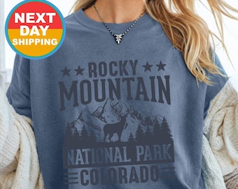 Rocky Mountains Comfort Colors T-Shirt, Colorado Graphic Tee