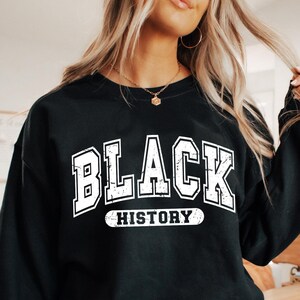 Sweat-shirt du mois de l&#39;histoire des Noirs, pull en mélanine, Mois de l&#39;histoire des Noirs, Afro-américain, Black Pride, éduqué, motivé, élevé, mélancolique