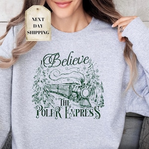 Polar Express Weihnachten Sweatshirt, Polar Express Ticket Hoodie, Weihnachtspullover, Vintage Weihnachts Sweatshirt, Weihnachtsgeschenk