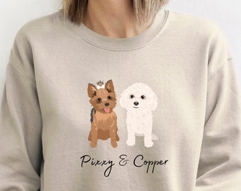 Dog Mom Crewneck Sweatshirt, Personalized Dog Sweatshirt, Custom Dog Lovers Sweatshirt, Mothers Day Gift