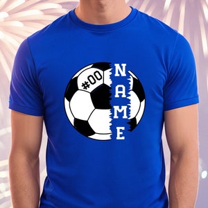 Customized Soccer Tshirt, Custom Soccer Ball Shirt, Personalized Soccer Player Shirt, Soccer Team Shirt, Soccer Fun Shirt, Gift For Son