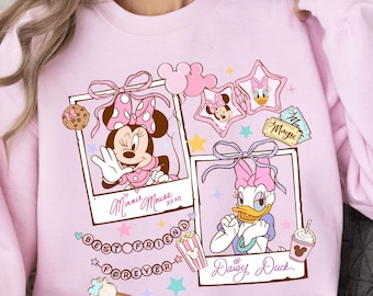 Minnie and Daisy Sweatshirt, Disney Besties Pink Pullover