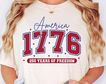 Comfort Colors 1776 Shirt: USA Patriotic Tee