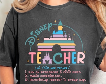 Comfort Colors Disney Teacher Shirt,Disneyland Teacher Definition Shirt,Teach Love Inspire,Teacher Life Shirt,Back To School,Teacher Gift