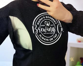 Mama Boobery Brewing Co. Breastfeeding Sweatshirt