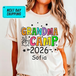 Grandma Camp 2026, Personalized Camp Shirt, Summer Camp 2026, Summer Camp, Grandkids Shirt, Grandma Tshirt, Gift For Summer, Summer Tshirt