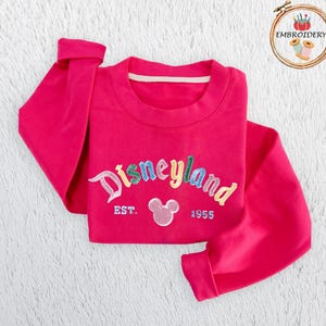 Retro Vintage Embroidery Thread Shirt, Disneyland The Original Embroidered Crewneck, Disneyland Est 1955 California Sweatshirt, Gift For Her
