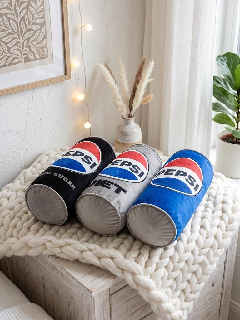 Pepsi Can Pillow, Retro Diet Pepsi Merchandise, Pepsi Home Decor ...