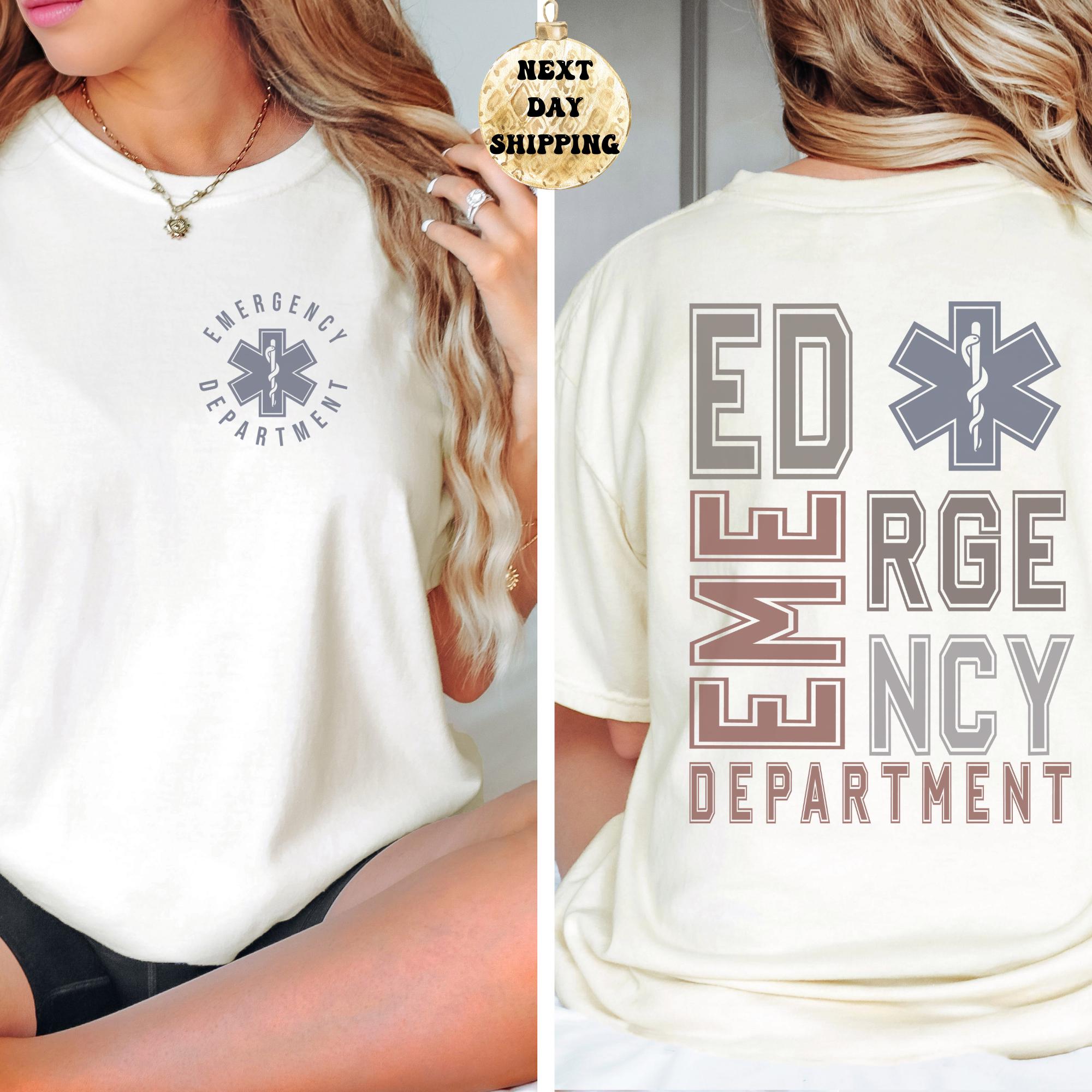 Camiseta del Departamento de Emergencias Comfort Colors®, camiseta de Enfermera de Emergencias, Trabajador de Sala de Emergencias Técnico de Emergencias, Enfermera de Emergencias, Medicina de Emergencia, Graduada en Enfermería de Trauma