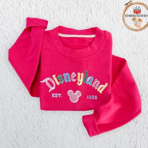 Retro Vintage Embroidery Thread Shirt, Disneyland The Original Embroidered Crewneck, Disneyland Est 1955 California Sweatshirt, Gift For Her
