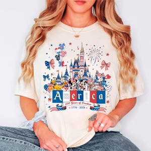 Disney 250 Years Of America Shirt, Mickey And Friends USA 250th Anniversary T-Shirt, Mickey Minnie Pluto US Sweater, 4th of July Shirt