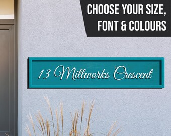 Custom Wooden Address Sign: Vintage Style Lumber Frame