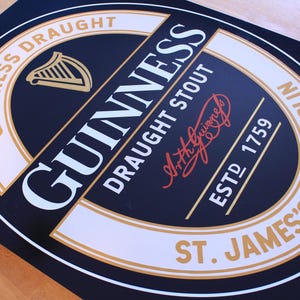Hand painted Guinness aluminum tin sign - Sign Painting
