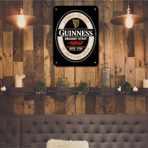 Hand painted Guinness aluminum tin sign - Sign Painting
