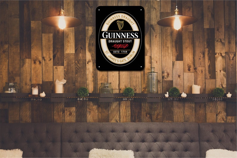 Hand painted Guinness aluminum tin sign - Sign Painting