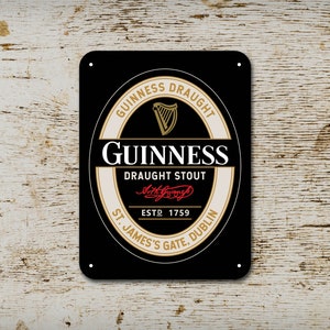 Hand painted Guinness aluminum tin sign - Sign Painting