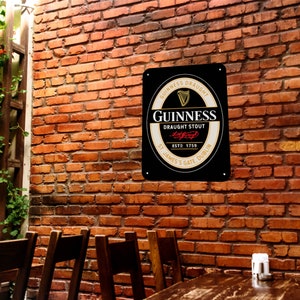 Hand painted Guinness aluminum tin sign - Sign Painting