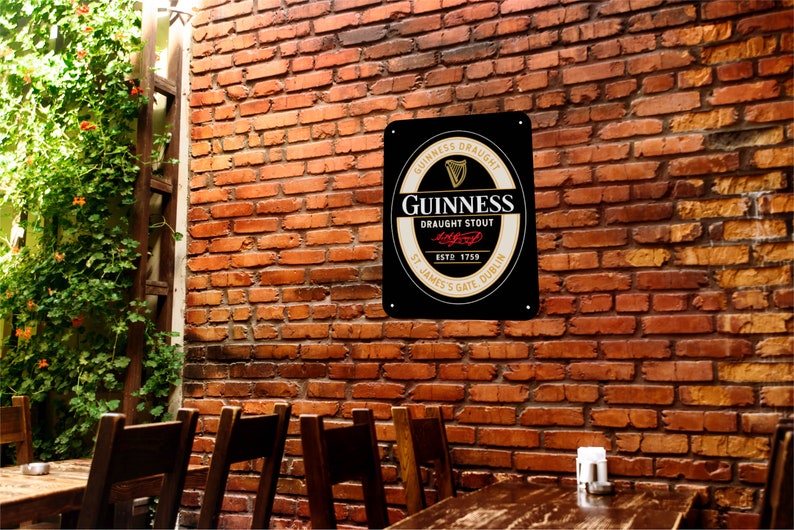 Hand painted Guinness aluminum tin sign - Sign Painting
