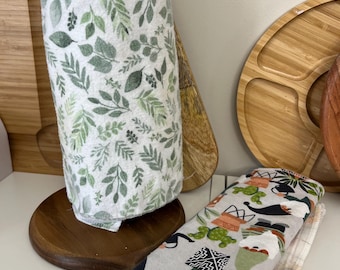 Reusable Paper Towels, Un-paper Towels, Sustainable Paper Towels, Spring Colors and Patterns, Packs of 6-8