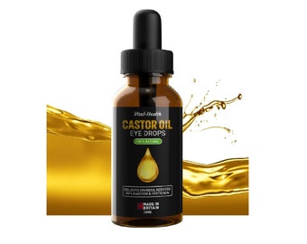 Castor Oil Eye Drops 30ml Organic - Pharmaceutical Grade Castor Oil - HOMEOPATHIC Eye drops