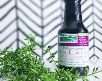 American Elderberry Juice - USA Grown, Not From Concentrate