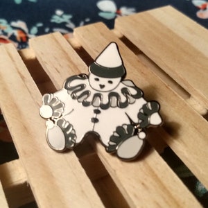 Pierrot Clown Doll Hard Enamel Pin