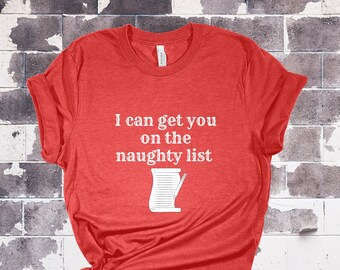 Freche Liste Shirt, Weihnachten T-Shirt, Bad Boy, Bad Girl, Urlaub T-Shirt, Grafik T-Shirt, Lustiges Shirt