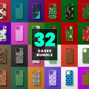 Phone Case Designs Mega Bundle | Retro Phone Case SVG | Sublimation Phone Case Bundle | iPhone Sublimation Design | PNG
