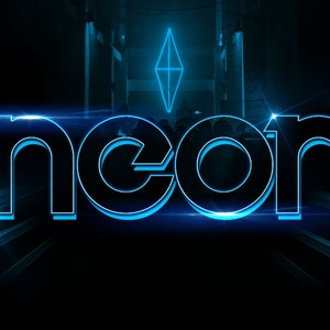 Neontexteffektstil, Texteffekt, heller Text, Photoshop