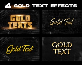 Gold Text Effect, 3D Text, text effect, styles, photoshop