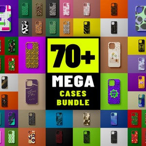 Phone Case Designs Mega Bundle | Retro Handyhülle | Sublimations-Handyhüllen-Set | iPhone Sublimationsdruck