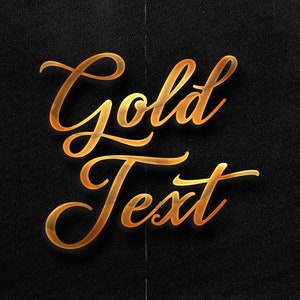 Gold Text Effect, 3D Text, text effect, styles, photoshop