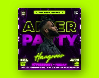 Nightclub Flyer Etsy France