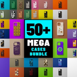 Phone Case Designs Mega Bundle | Retro-Telefon-Kasten SVG | Sublimations-Handyhüllen-Set | iPhone Sublimationsdesign | PNG